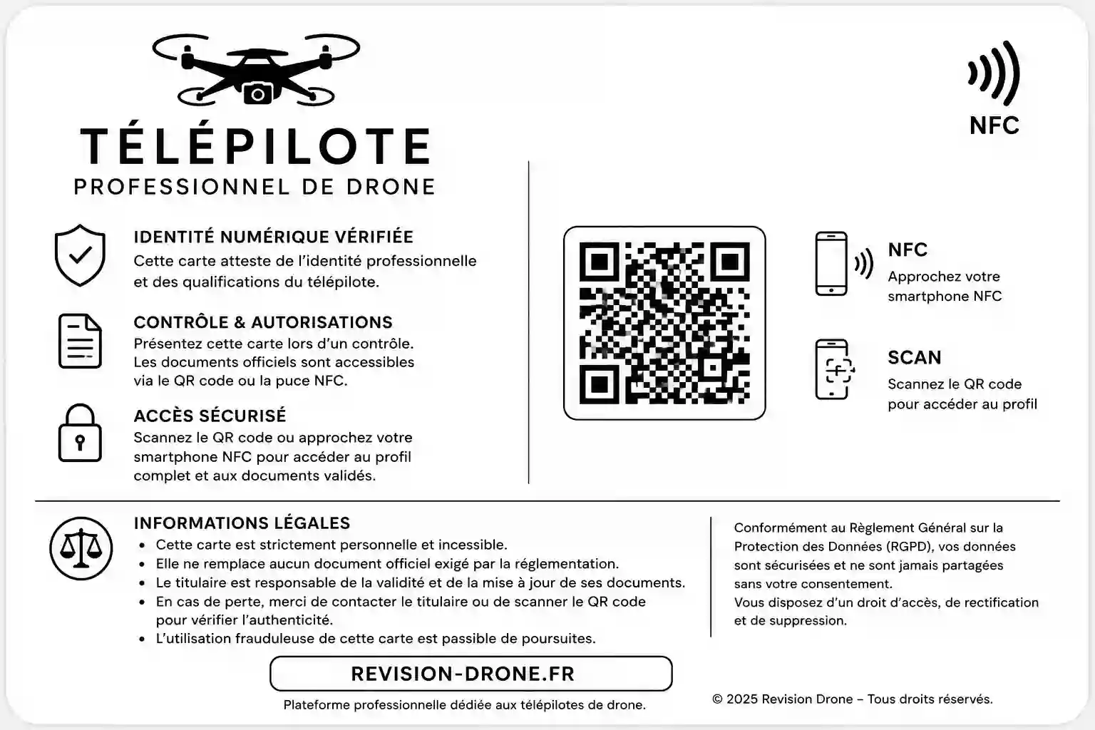 Verso carte NFC